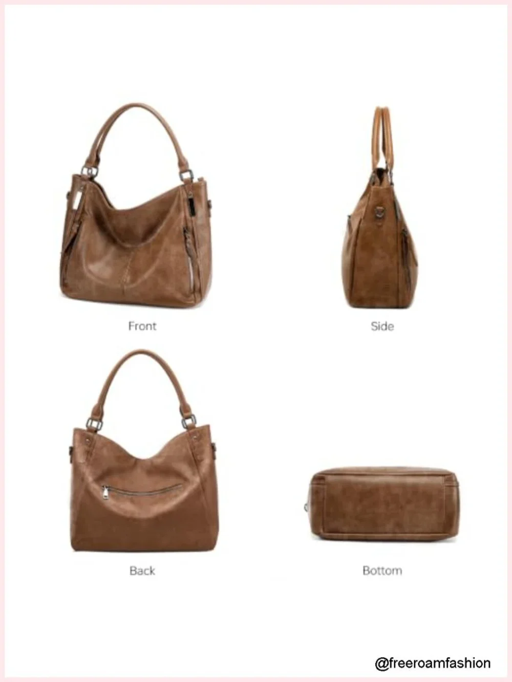 2Piece Work Hobo Tote Bags Large Laptop Crossbody Purse Shoulder Handbag with